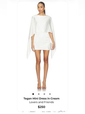 Lovers + Friends Cream Backless Tegan Mini Dress